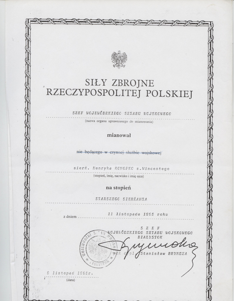 Awans Henryka Konopki